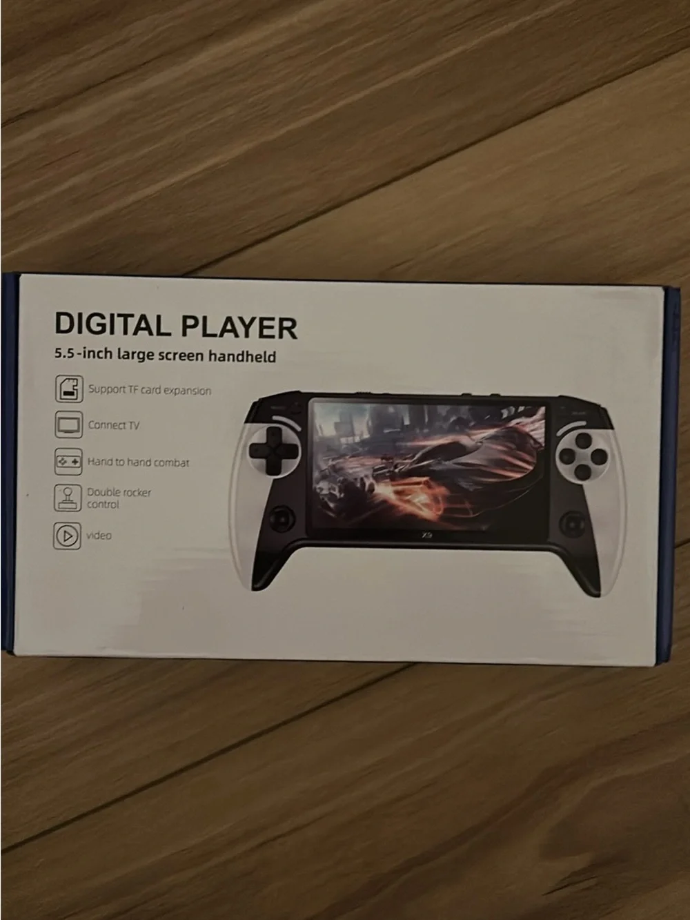 Handheld Gaming Console with Dual Handles - White